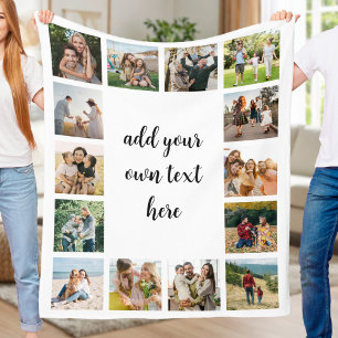 Maak Je Eigen 14 Foto Collage Fleece Deken