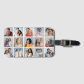 Maak Je Eigen 15 Foto Collage Bagagelabel (Voorkant (horizontaal))