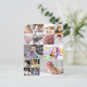 Maak je eigen 15 foto collage  briefkaart (Staand voorkant)