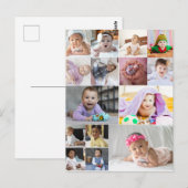 Maak je eigen 15 foto collage  briefkaart (Voorkant / Achterkant)