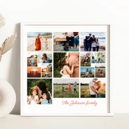 Maak je eigen 15 foto-collageposter poster