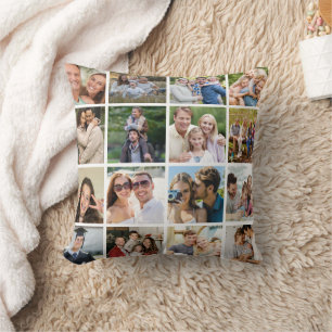 Maak je eigen 16 foto collage kussen