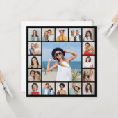 Maak je eigen 17 foto-collage-uitgave kaart (Voorkant / Achterkant in situ)