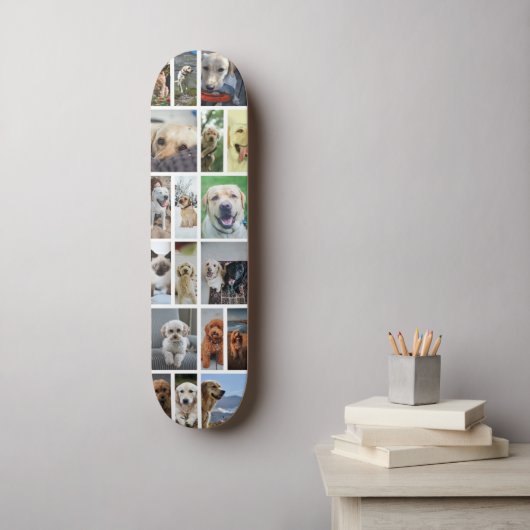 Maak je eigen 18 foto template op maat skateboard (Muurkunst)