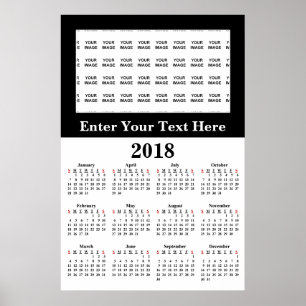 Maak je eigen 2018 kalenderposter op maat poster