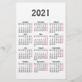 Maak je eigen 2021 kalender flyer (Voorkant)