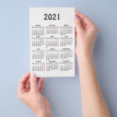 Maak je eigen 2021 kalender flyer (Hand)