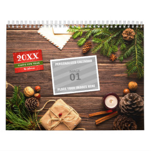 Maak je eigen 2024 Family Photo Holiday Afbeelding Kalender