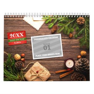 Maak je eigen 2024 Family Photo Holiday Afbeelding Kalender