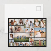 Maak Je Eigen 20 Foto Collage Briefkaart (Voorkant / Achterkant)