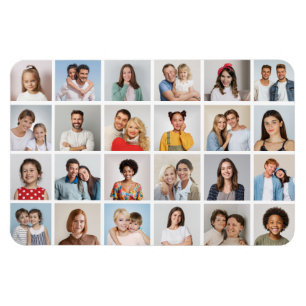 Maak Je Eigen 24 Foto Collage Bewerkbare Kleur Magneet
