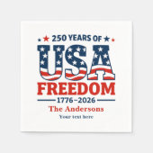 Maak je eigen 250 jaar Amerikaanse vrijheid  Servet (Voorkant)