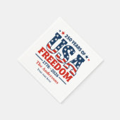 Maak je eigen 250 jaar Amerikaanse vrijheid  Servet (Hoek)