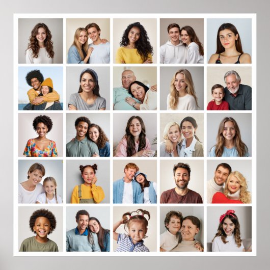 Maak Je Eigen 25 Foto Collage Poster (Voorkant)