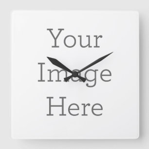 Maak je eigen 27,3 cm vierkant wandklok vierkante klok