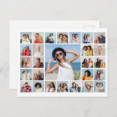 Maak je eigen 27 foto collage briefkaart (Voorkant / Achterkant)