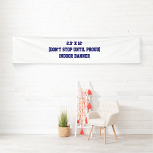 Maak je eigen 2,5' x 12' binnen spandoek