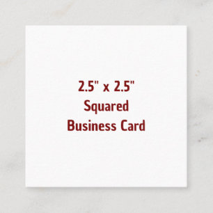 Maak je eigen 2,5" x 2,5" matglanzende visitekaart vierkante visitekaartje