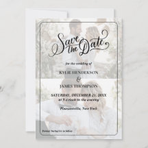 Maak je eigen 2 foto collage save the date kaart