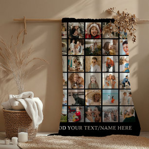 Maak je eigen 30 x foto collage aandenken fleece deken