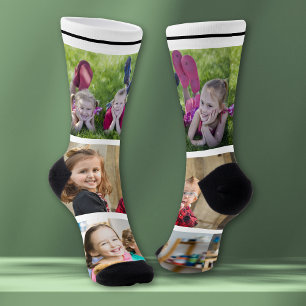 Maak Je Eigen 3 Familie Kids Fotocollage Wit Sokken