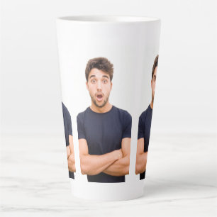 Maak je Eigen 3 Foto Aangepaste Afbeelding Latte Mok