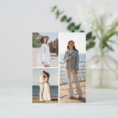 Maak Je Eigen 3 Foto Collage Briefkaart (Staand voorkant)