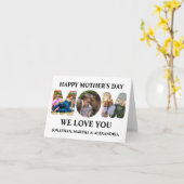 Maak je eigen 3 foto collage Gefeliciteerd Mama Kaart (Gele Bloem)