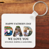 Maak je eigen 3 foto collage Gefeliciteerd Papa Sleutelhanger (Achterkant)