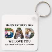 Maak je eigen 3 foto collage Gefeliciteerd Papa Sleutelhanger (Achterkant)