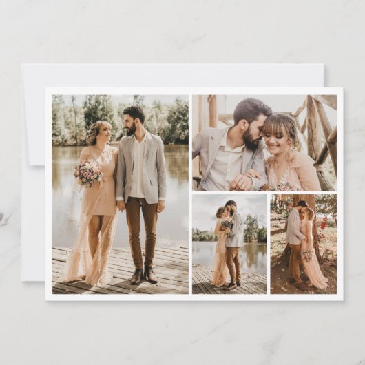 Maak Je Eigen 4 Foto Collage Notitiekaartje (Voorkant)