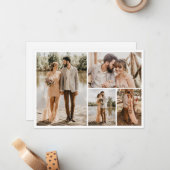 Maak Je Eigen 4 Foto Collage Notitiekaartje (Voorkant / Achterkant in situ)