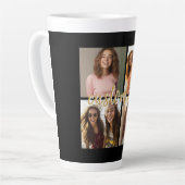 Maak Je Eigen 4 Foto Collage - Script Naam Latte Mok (Linkerhoek)
