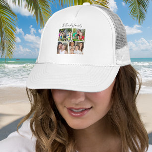Maak Je Eigen 4 Foto Familie Reünie Vakantie Trucker Pet