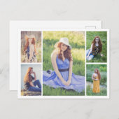 Maak Je Eigen 5 Foto Collage Briefkaart (Voorkant / Achterkant)