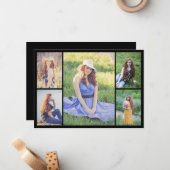 Maak Je Eigen 5 Foto Collage Notitiekaartje (Voorkant / Achterkant in situ)