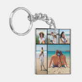 Maak Je Eigen 5 Foto Collage Sleutelhanger (Voorkant Links)