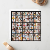 Maak Je Eigen 64 Foto Collage Notitiekaartje (Voorkant / Achterkant in situ)