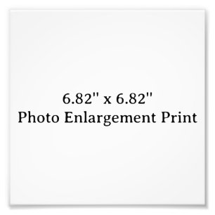 Maak Je Eigen 6.82''x6.82'' Foto Vergroting Afdruk
