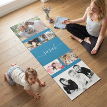 Maak Je Eigen 6 Foto Collage En Naam Yoga Mat
