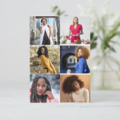 Maak Je Eigen 6 Foto Collage Kaart (Staand voorkant)