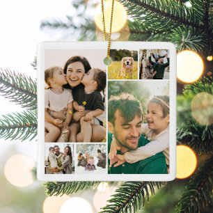 Maak Je Eigen 6 Foto Collage Keramisch Ornament