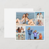 Maak Je Eigen 6 Foto Collage Notitiekaartje (Voorkant / Achterkant)