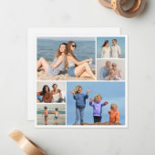 Maak Je Eigen 6 Foto Collage Notitiekaartje (Voorkant / Achterkant in situ)