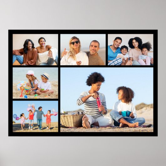 Maak Je Eigen 6 Foto Collage  Poster (Voorkant)