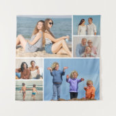 Maak Je Eigen 6 Foto Collage Wandkleed (Voorkant)