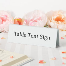 Maak Je Eigen 6" X 2" Plastic Tafel Tent Sign
