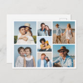 Maak Je Eigen 7 Foto Collage Briefkaart (Voorkant / Achterkant)