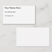 Amerikaans, 8,9 x 5,1 cm Visitekaartje (Voorkant / Achterkant)