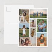 Maak Je Eigen 8 Foto Collage Briefkaart (Voorkant / Achterkant)
